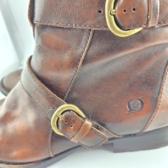 Born Mayne Women's Boots – Size 8M – Dark Castagno Distressed Brown - Picture 7 of 12